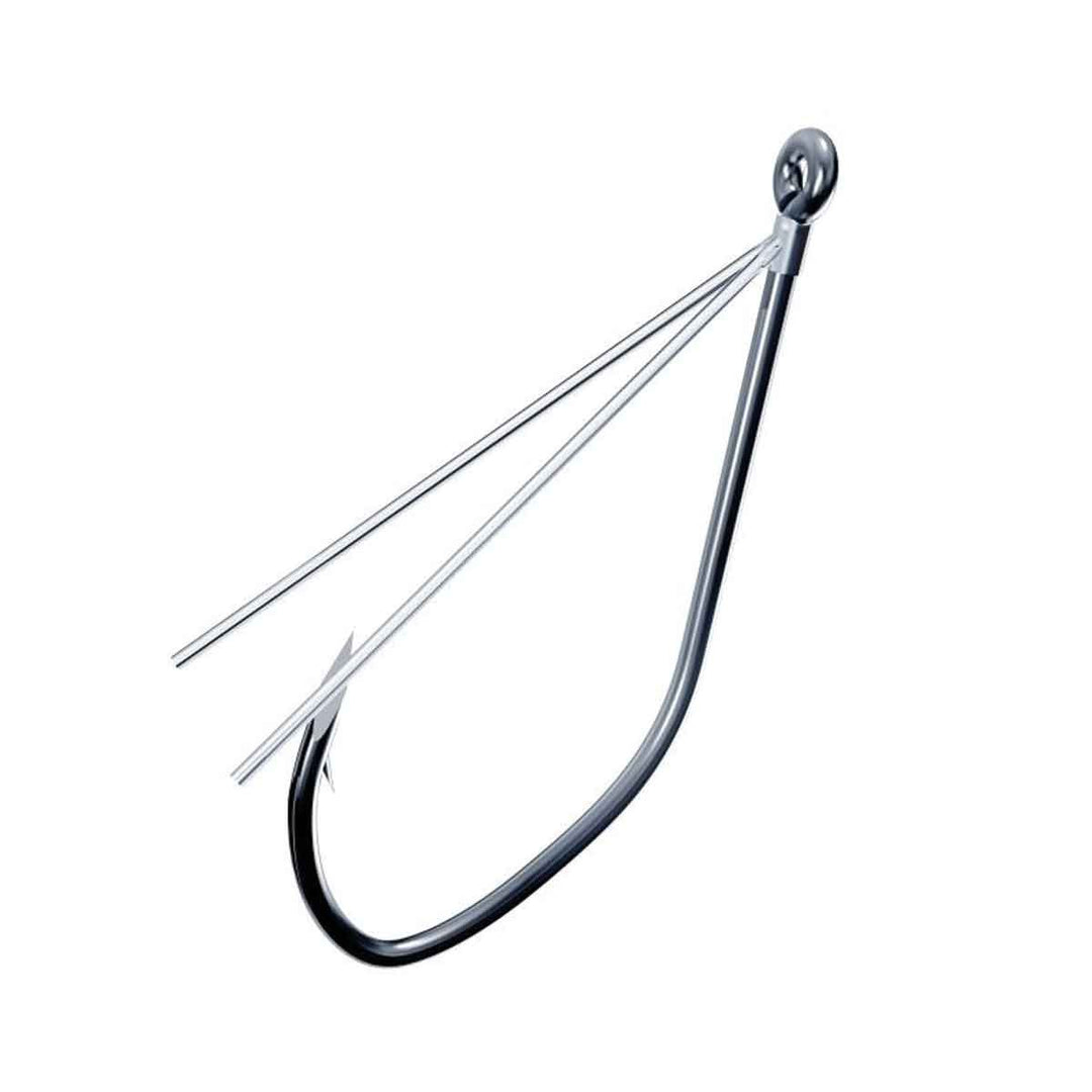 Trokar Finesse Weedless Hook with wire weed guard and offset point