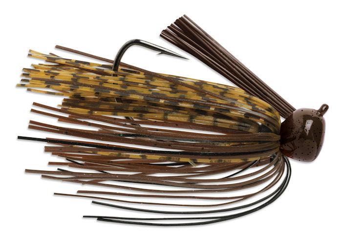 Weedless Football Jig_Pumpkin Brown Black*