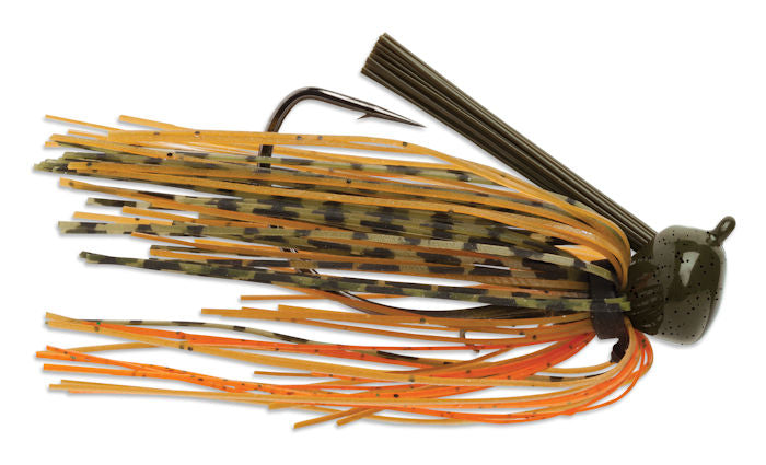 Weedless Football Jig_Green Pumpkin Orange*