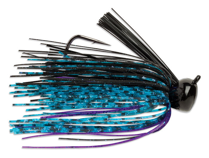 Weedless Football Jig_Black Blue Purple*
