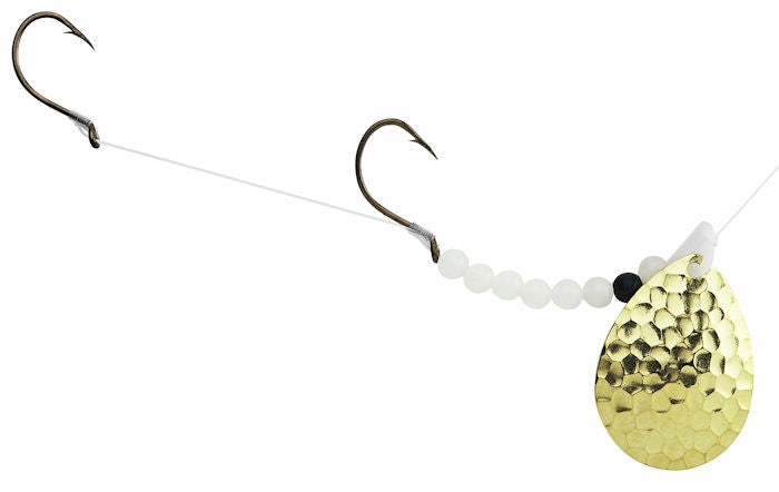 Hammer Time Walleye Spinner_Brass Glow