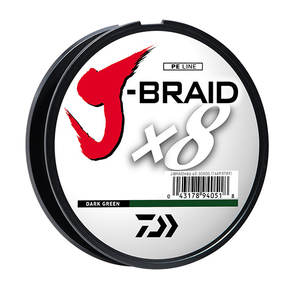 Daiwa J-Braid x8 Braided Line - Dark Green