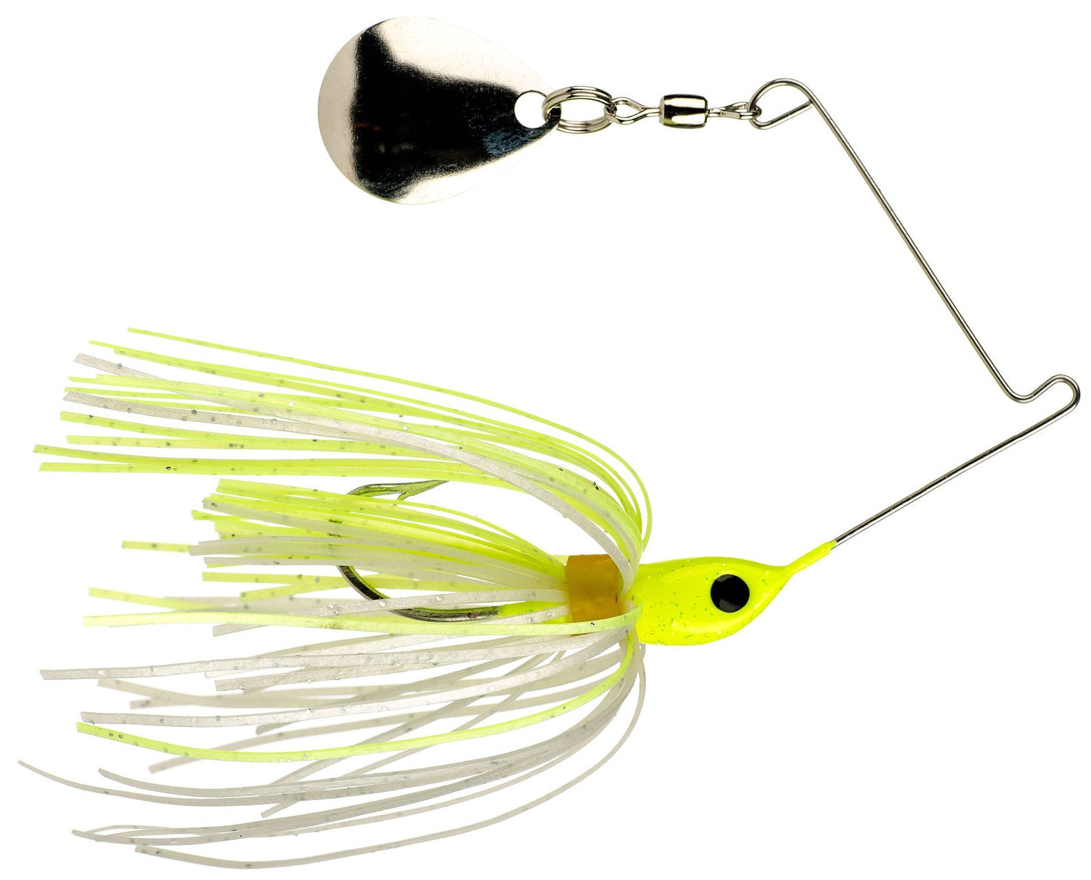 Micro-King Spinnerbait_Chart Head - Chart/White Skirt