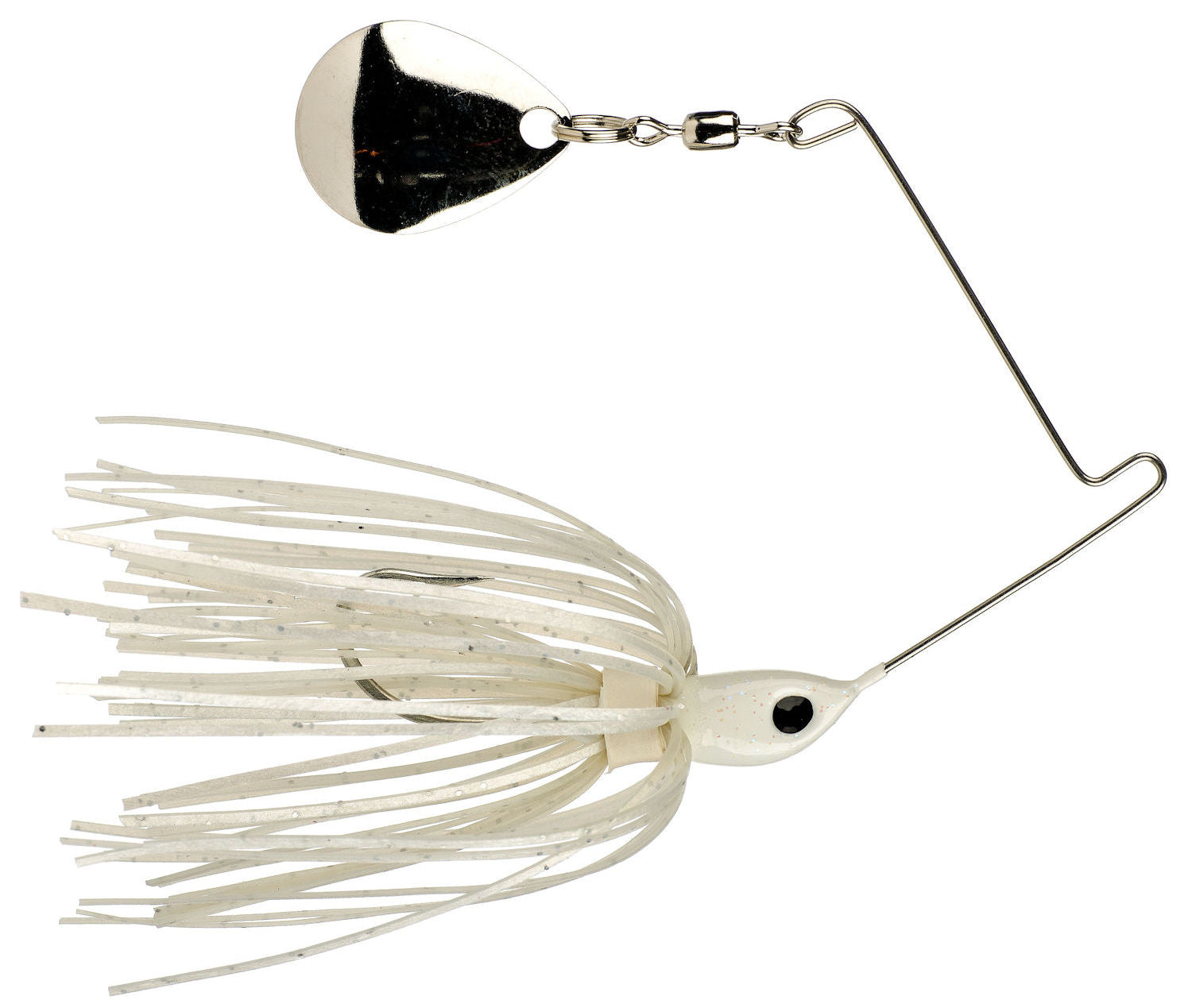 Micro-King Spinnerbait_White Head - White Skirt