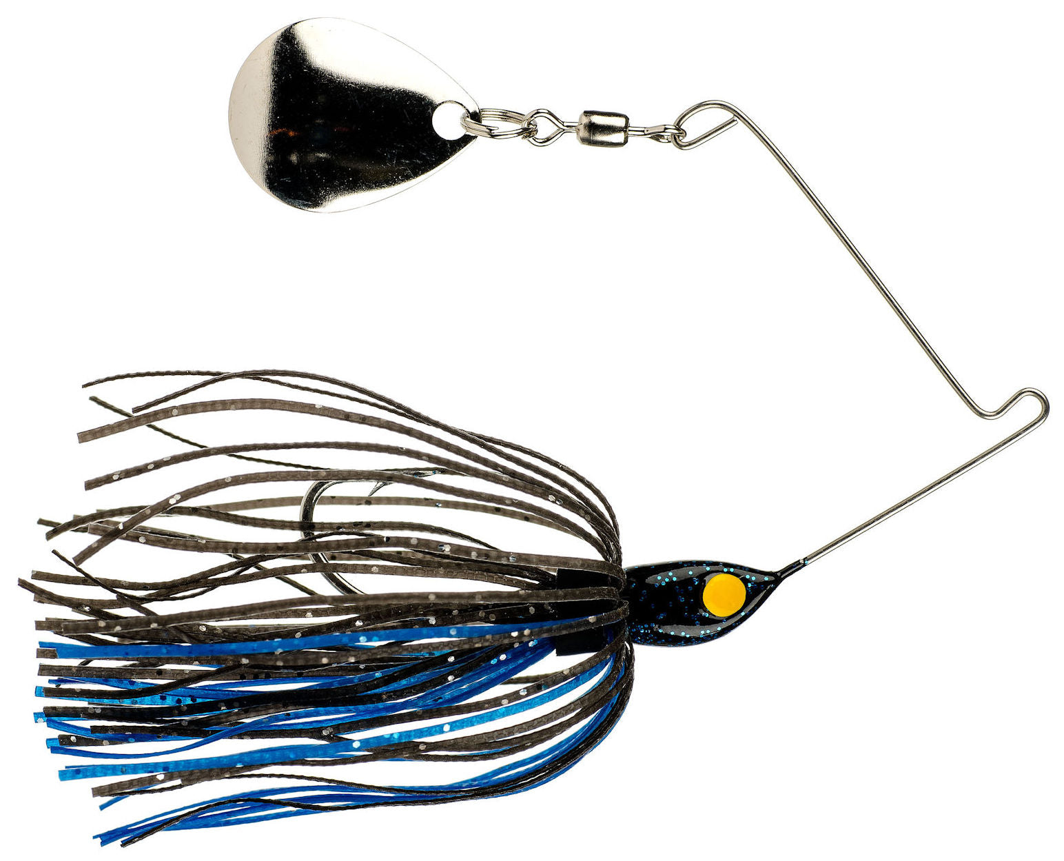 Micro-King Spinnerbait_Black Head - Black/Blue Skirt