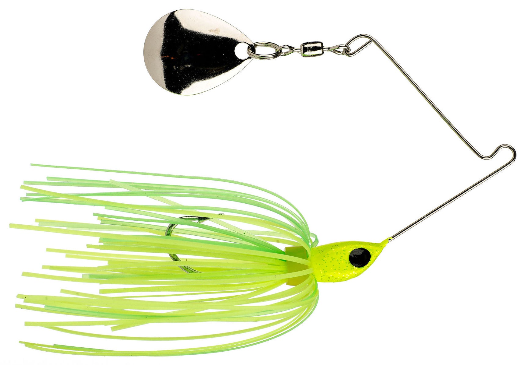 Micro-King Spinnerbait_Chart Head - Chart/Lime Skirt