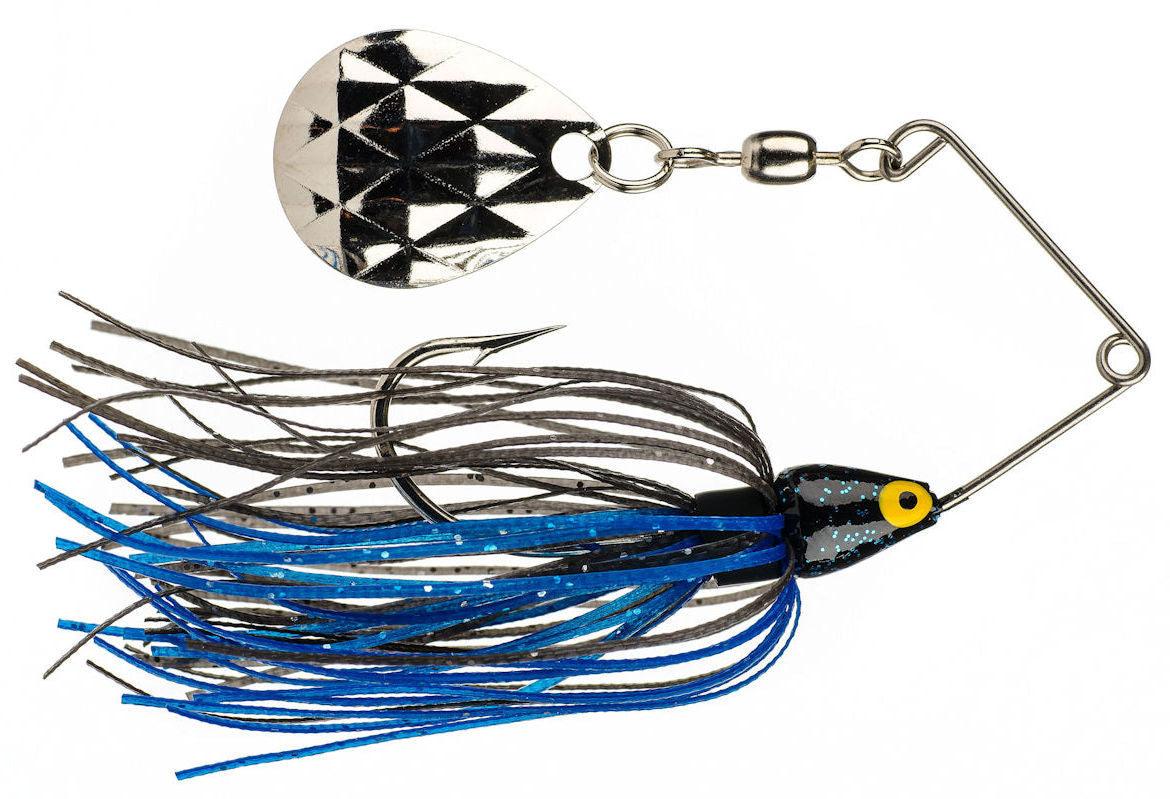 Mini-King Spinnerbait_Black/Blue Head - Black/Blue Skirt