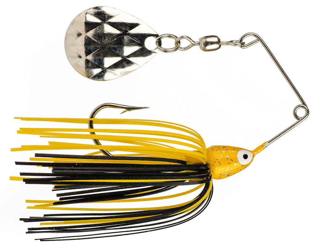 Mini-King Spinnerbait_Yellow Head - Black/Yellow Skirt