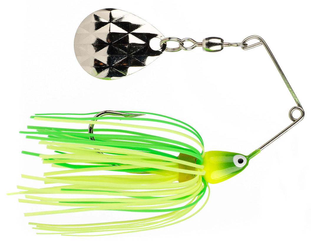 Mini-King Spinnerbait_Chart/Lime Head - Chart/Lime Skirt