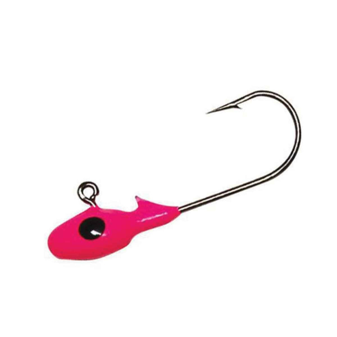 Bobby Garland Mo’ Glo glow-in-the-dark jigheads for crappie with light-wire hooks