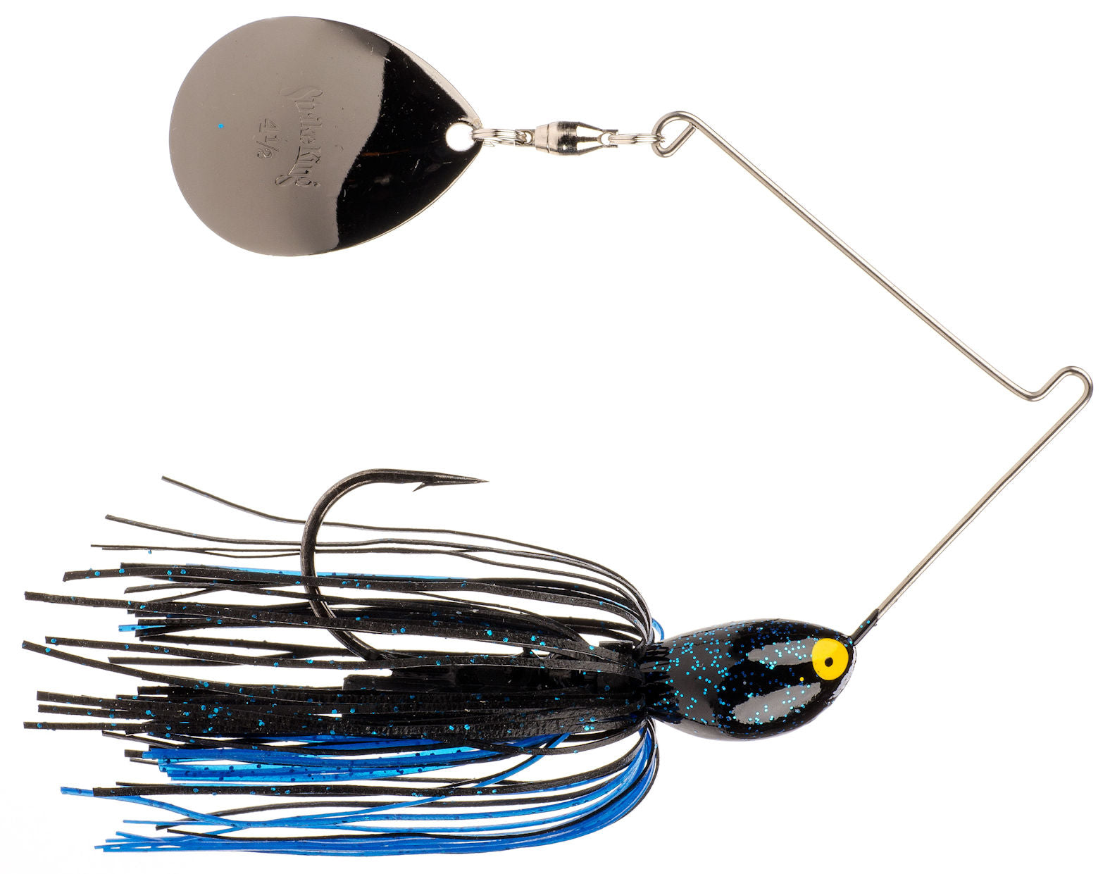 Rattlin Midnight Special Spinnerbait_Black/Blue - Black Nickel