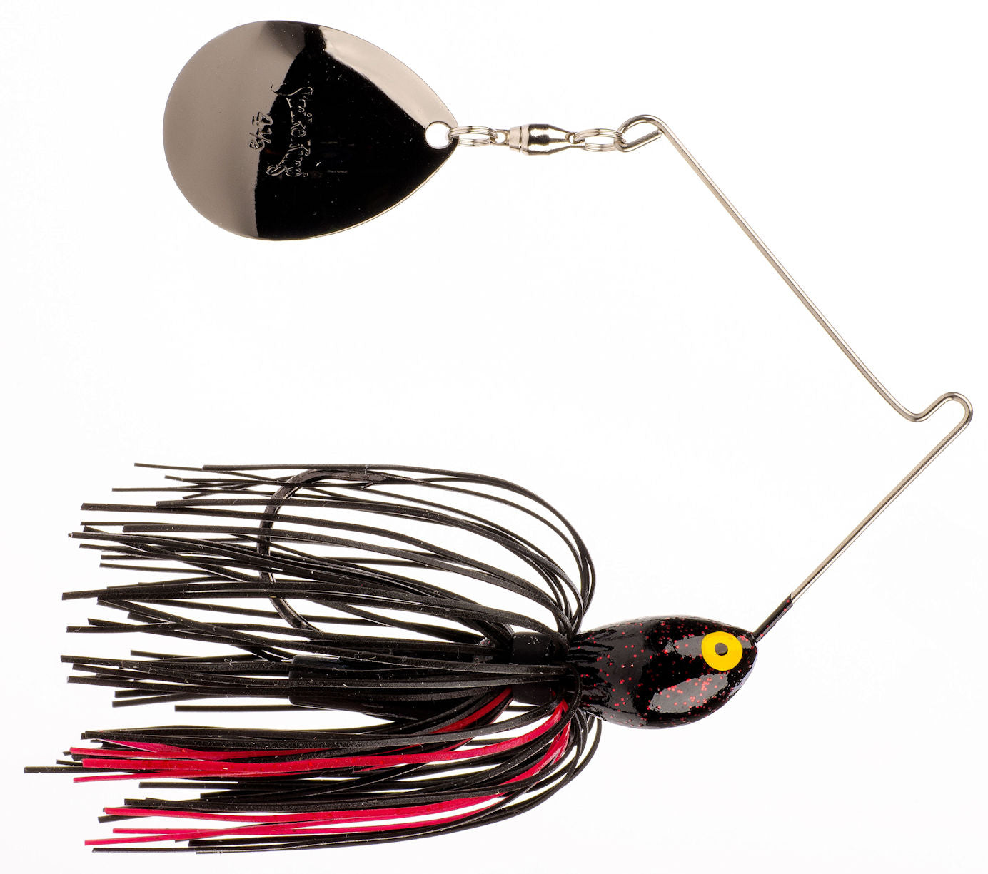 Rattlin Midnight Special Spinnerbait_Black/Red - Black Nickel