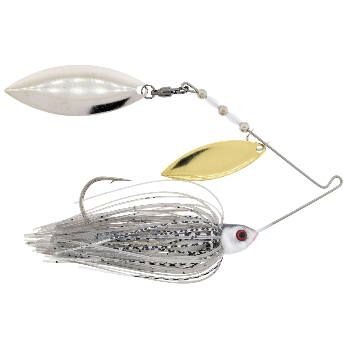 Glimmer Series Double Willow Spinnerbait_Natural Shad Gold/Silver
