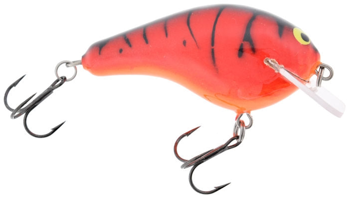 Old School Balsa Baits Squarebill 2 Red Tiger