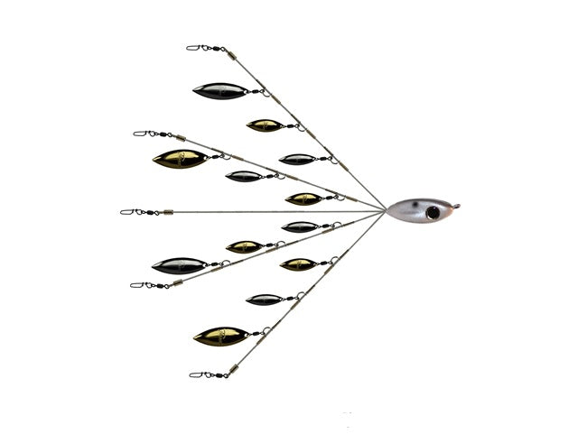 School E Rig Flash Back_Shad - Nickel/Gold Blades