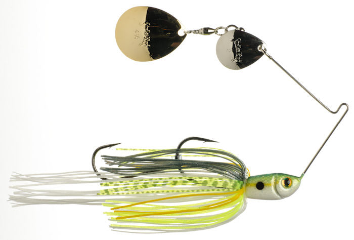 Premier Plus Double Colorado Spinnerbait_Chartreuse Sexy Shad - Silver/Gold