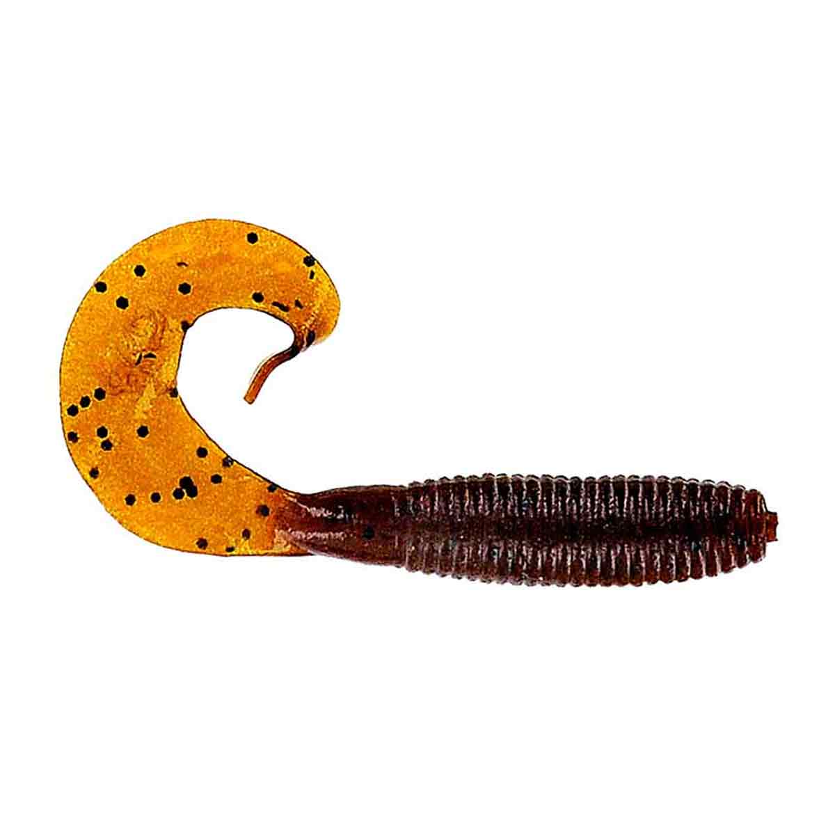 Single Tail Grub_Dark Pumpkin w/Lg Blk