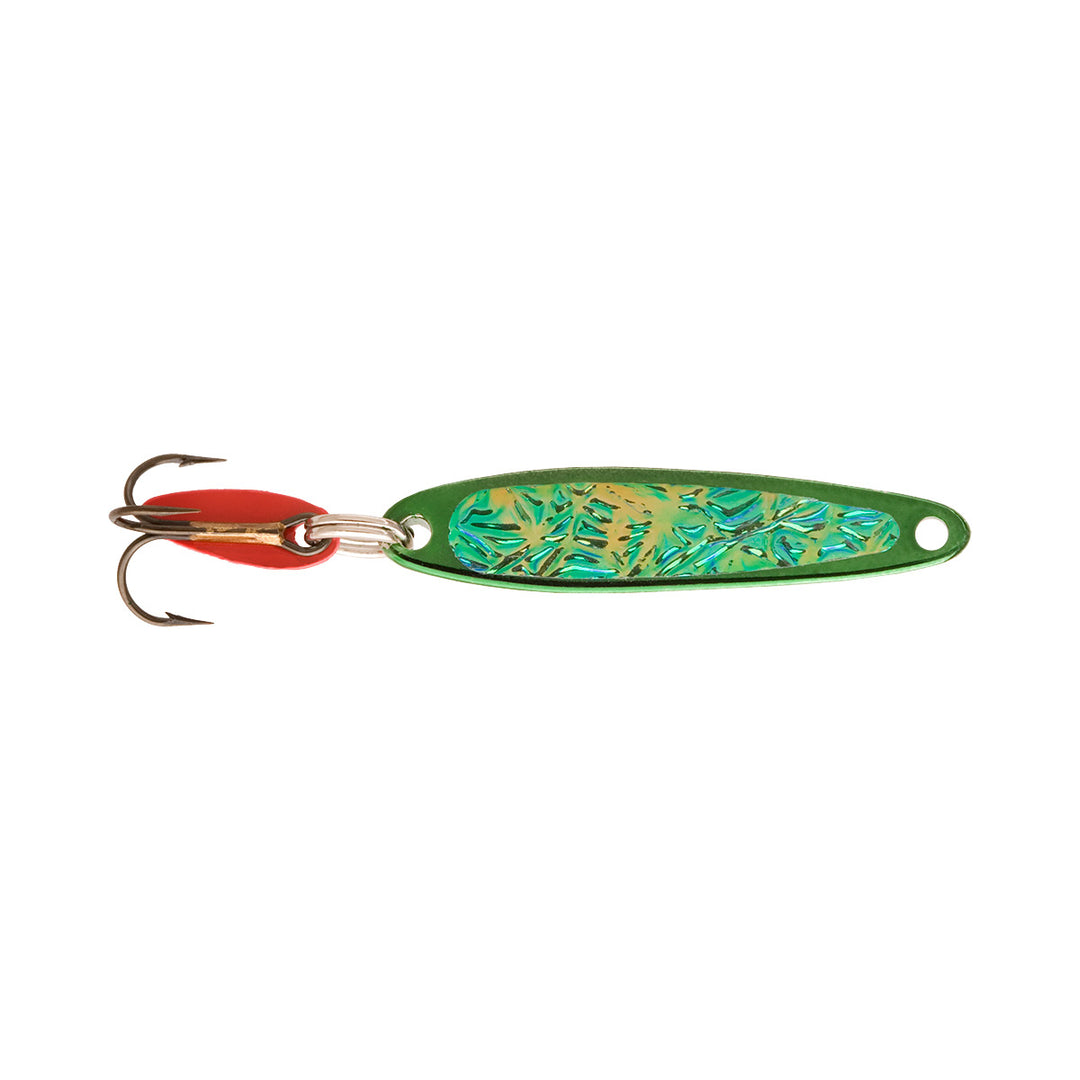 Bay De Noc Swedish Pimple – Classic Ice Fishing Jigging Spoon Lure with Fluttering Action