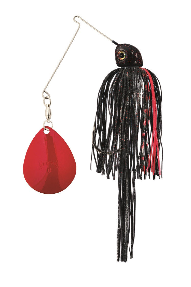 Tour Grade Night Spinnerbait_Black Red