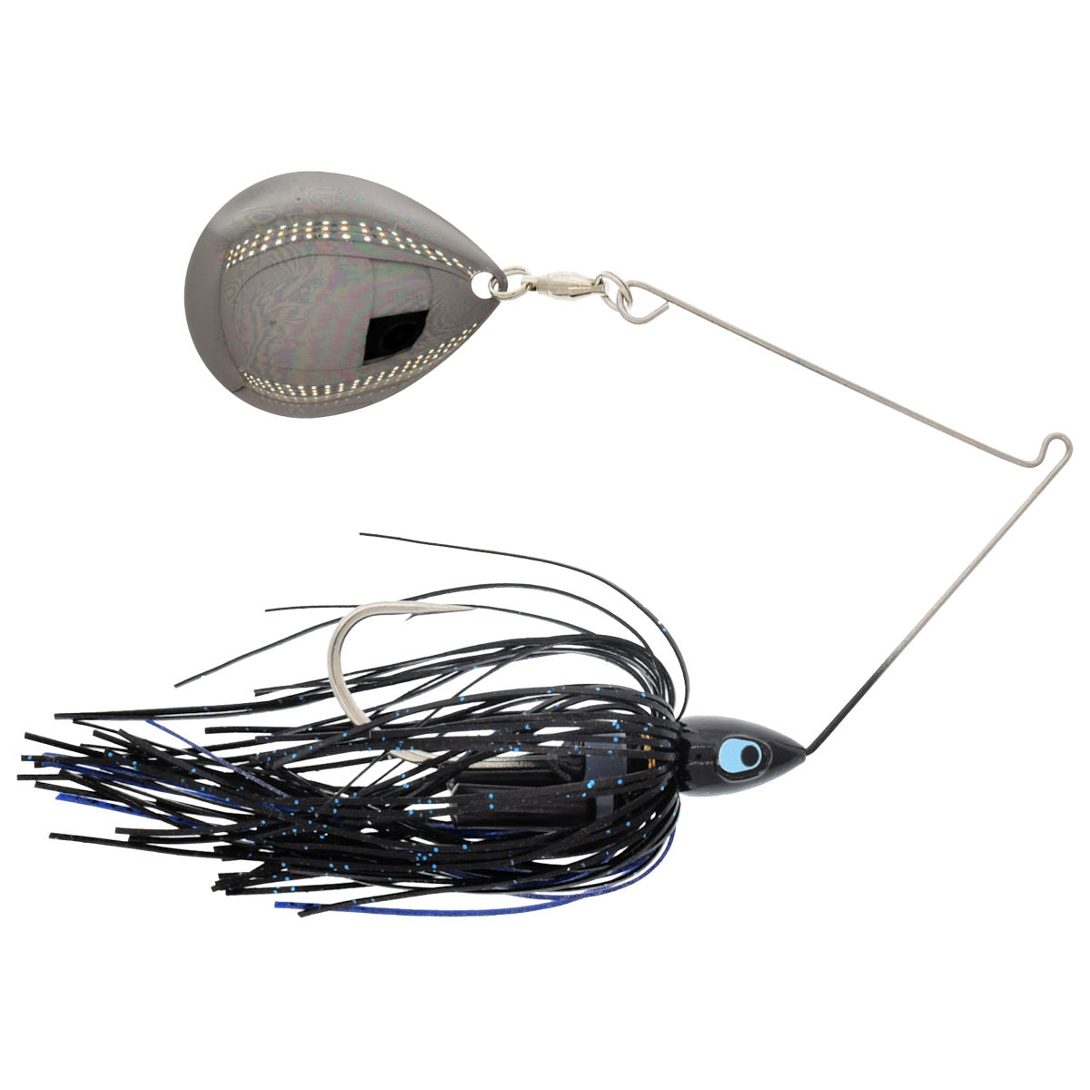 C Night Time Spinnerbait_Black Blue/Black Blade