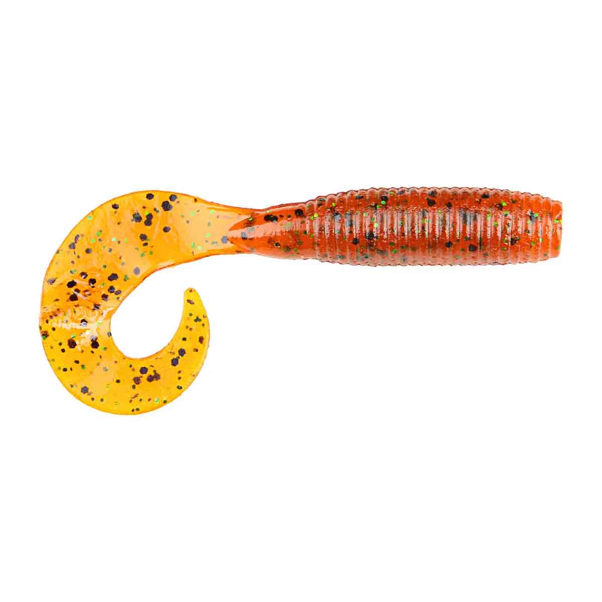 Single Tail Grub_Pumpkin Black/Green