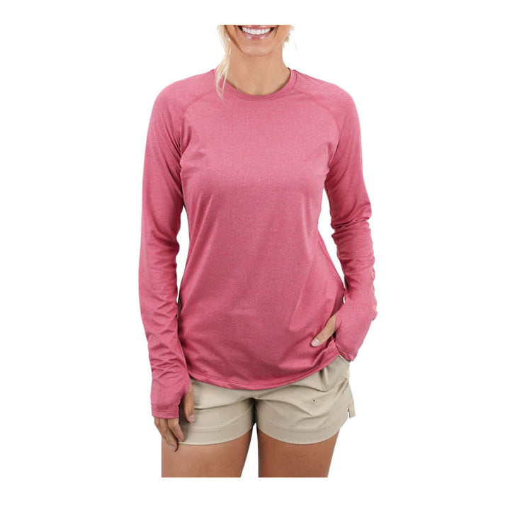 Women's Yurei Air-O-Mesh LS Performance Shirt_CARMINE