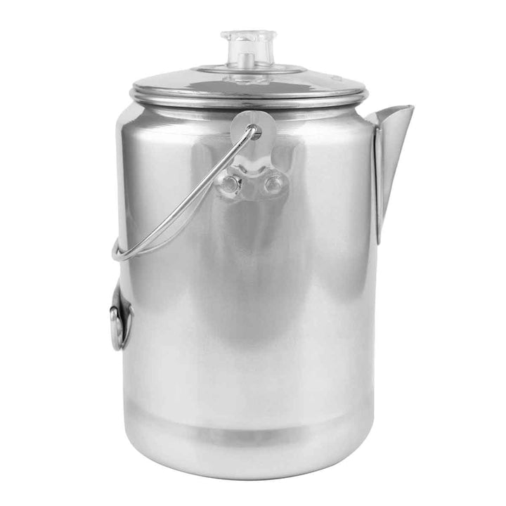 9 Cup Aluminum CoffeCoghlan’s 9-Cup Aluminum Coffee Pot with bail handles