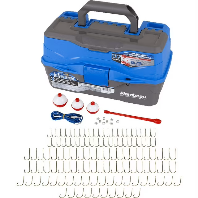 Adventure 2-Tray 137 Piece Tackle Box Kit