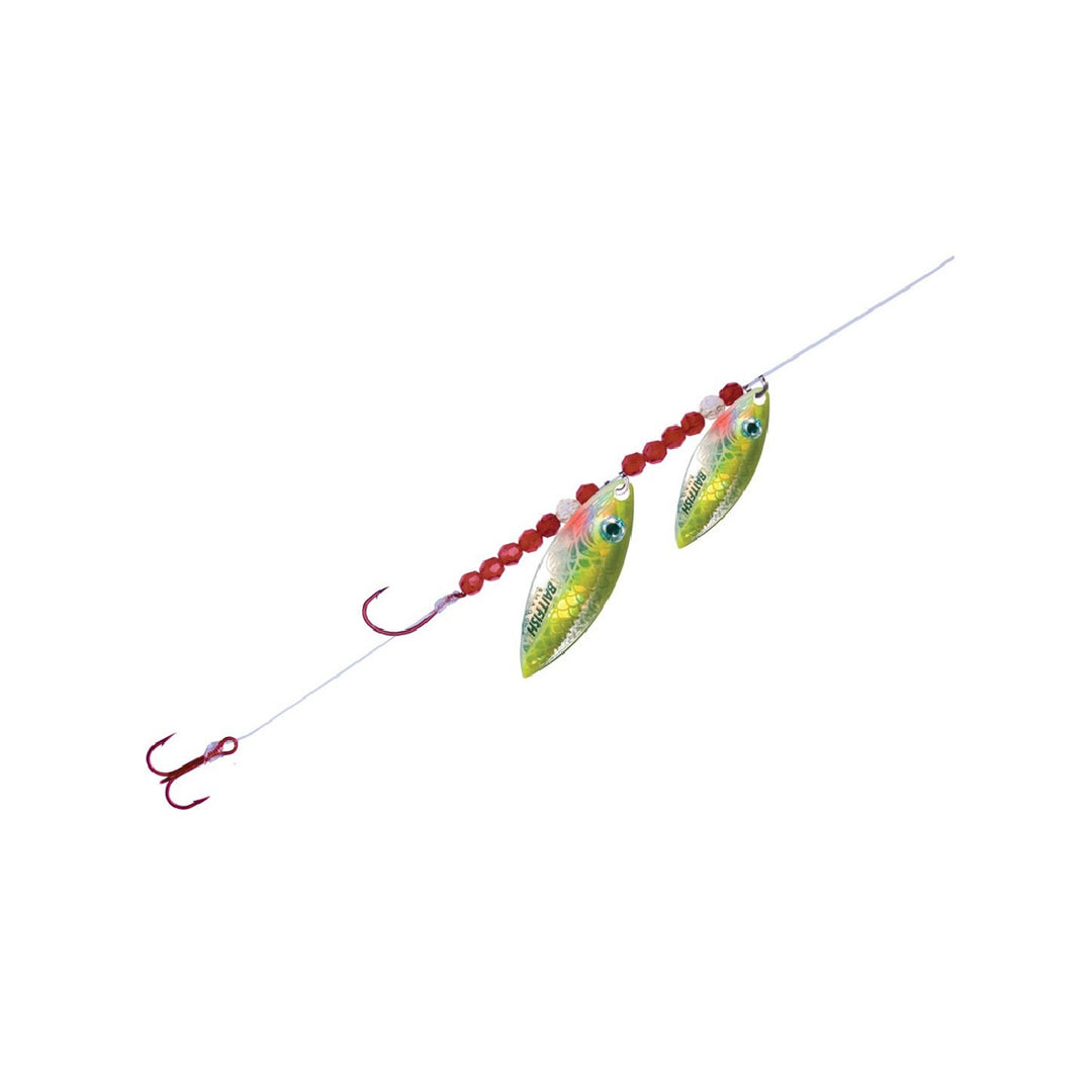 Angler trolling clear water with Northland Willow Crawler Hauler