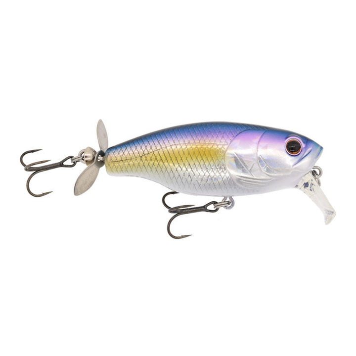 Deps Buzzjet Jr. compact topwater wakebait for finesse bass fishing – jointed body with rear prop