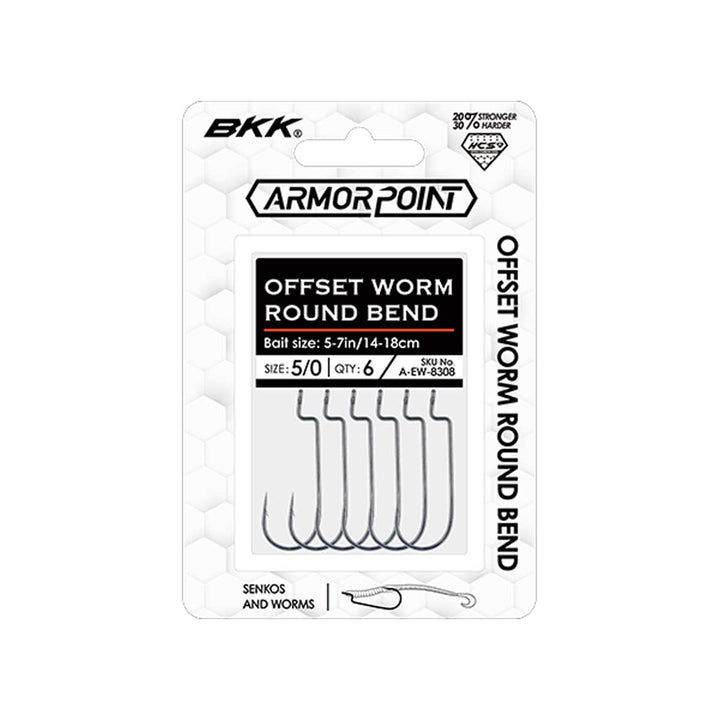 BKK Offset Worm Round Bend Hook