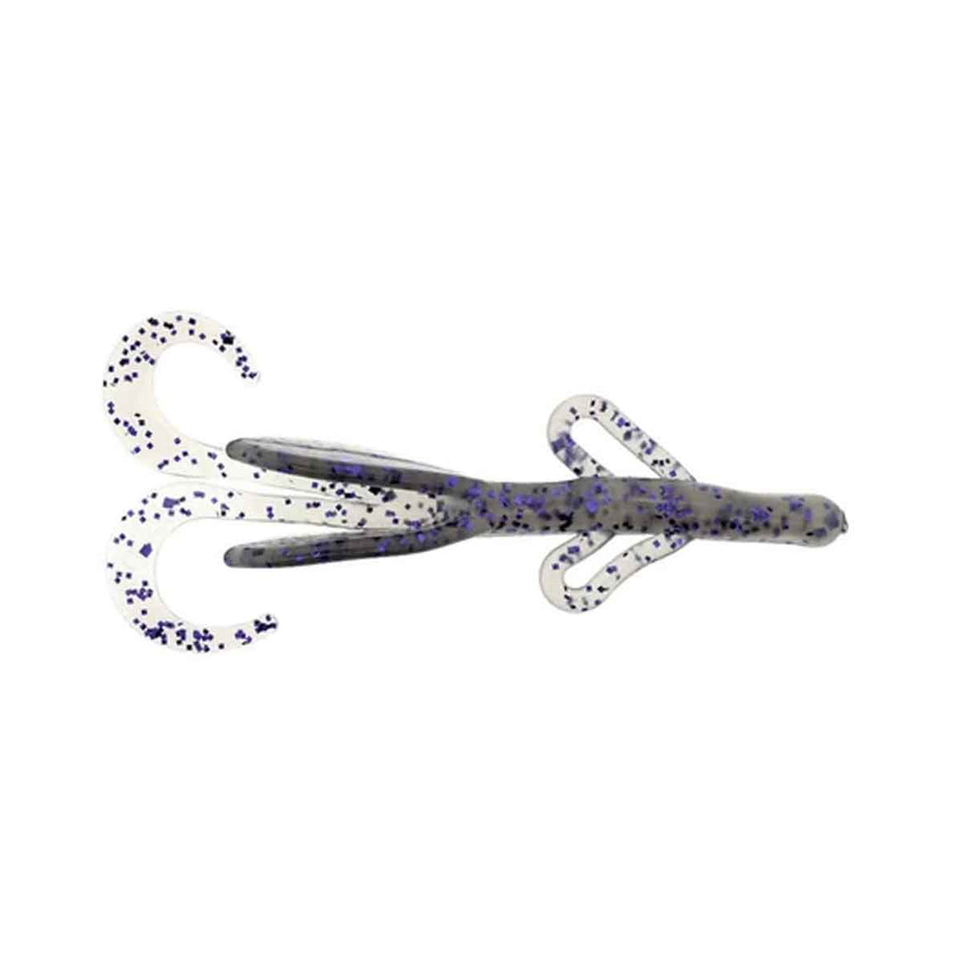 Zoom Baby Brush Hog smoke purple 4 inch creature bait