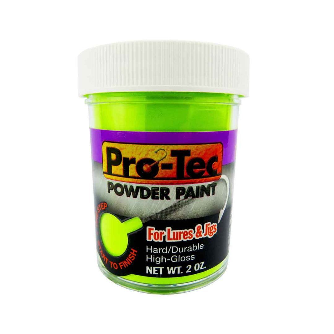 Jar of CS Coatings Pro-Tec Powder Paint for fishing lure finishing