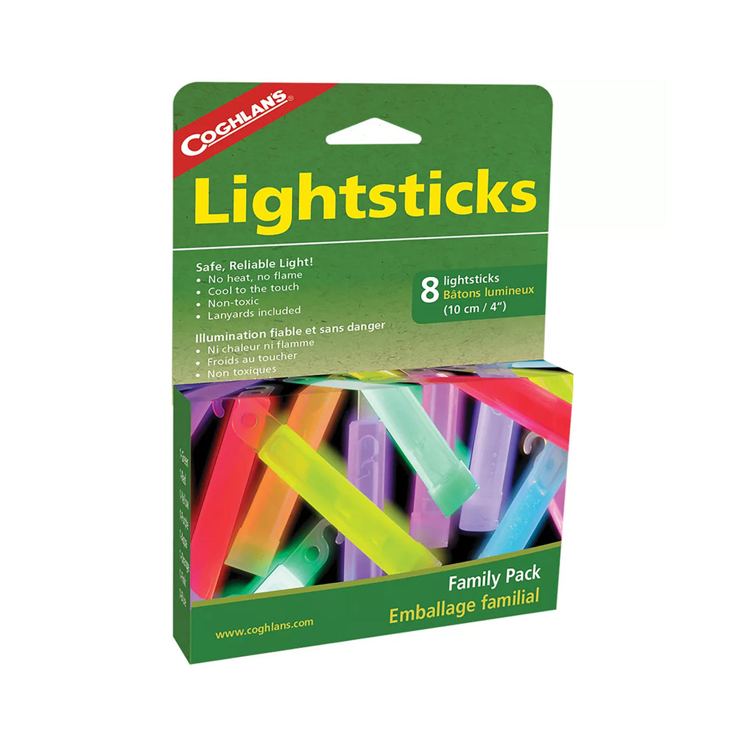 Coghlan’s 4-inch lightsticks family pack with 8 glow sticks