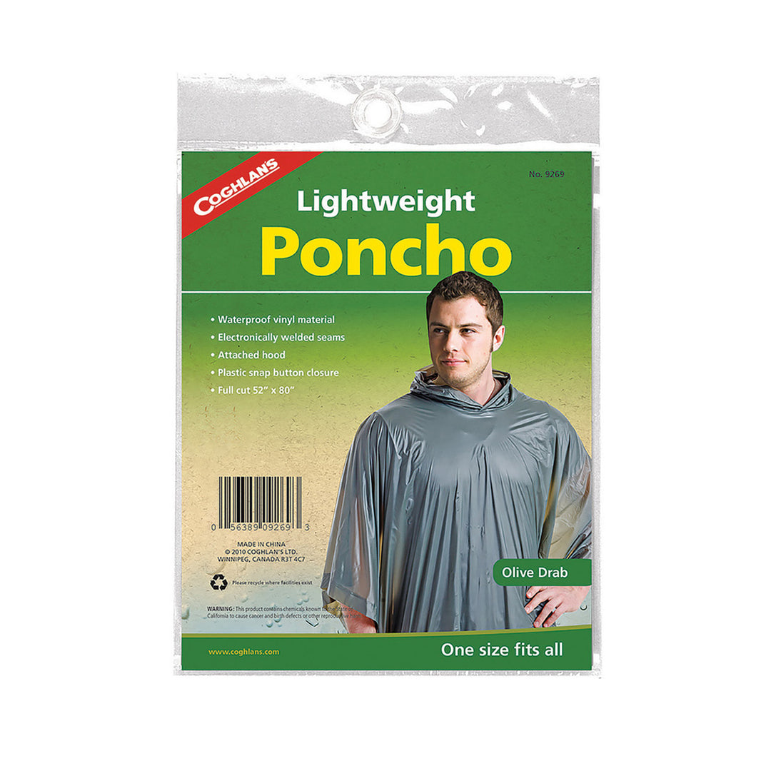 Coghlan's Olive Drab Poncho packaging