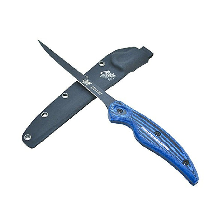 Cuda Titanium Nonstick Knife w/Sheath