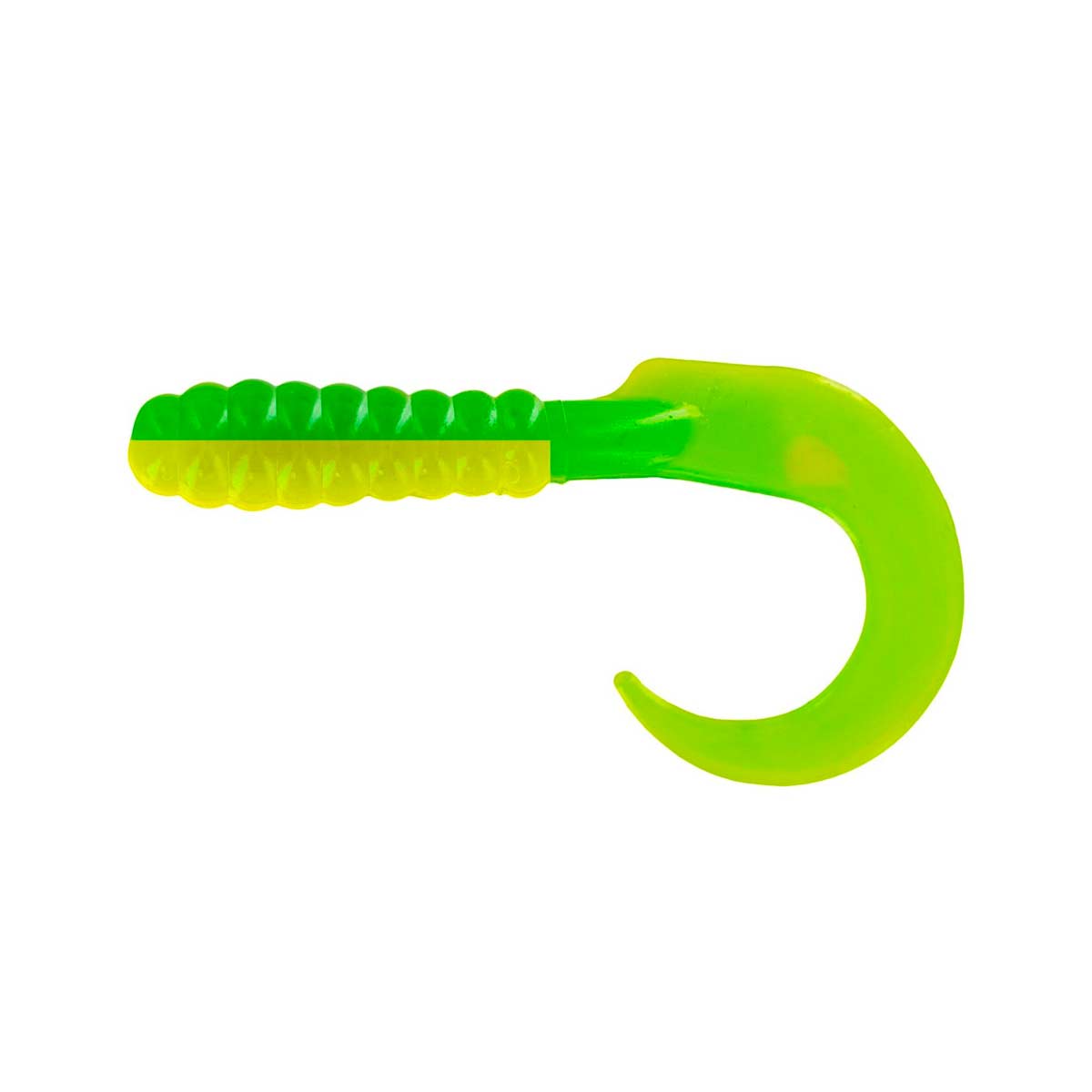 Curl Tail Grub_Green/Yellow