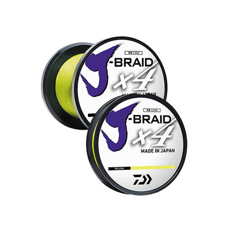 Daiwa J-Braid X4 Fluorescent Yellow braided fishing line