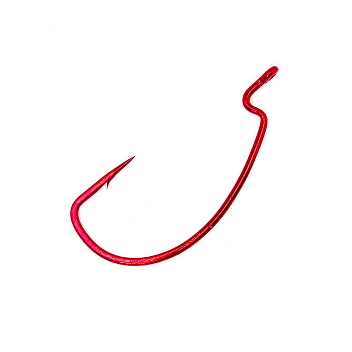 EWG Superline Offset Shank Worm Hook_Red