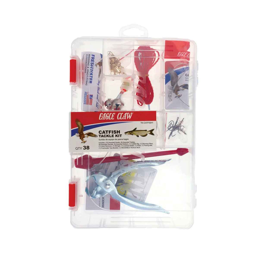 Eagle Claw Cat Claw Tackle Kit with hooks sinkers swivels and catfish terminal tackle