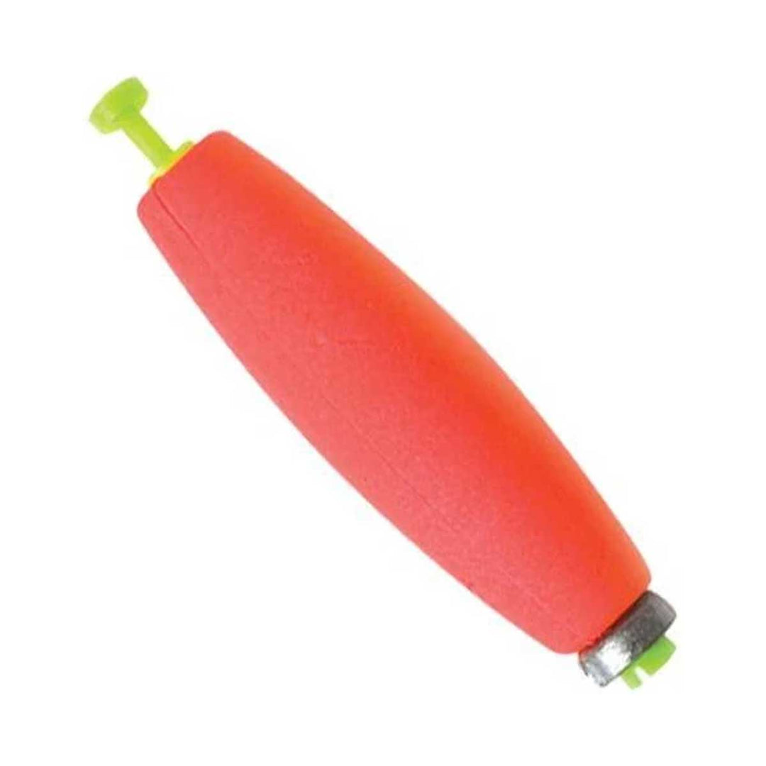 Eagle Claw Weighted Foam Cigar Snap-On Float – foam bobber with internal weight and clip-on design