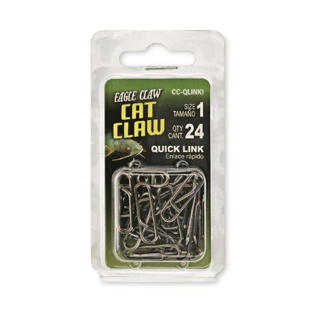 Close-up of Eagle Claw Cat Claw Quick Link in packaging