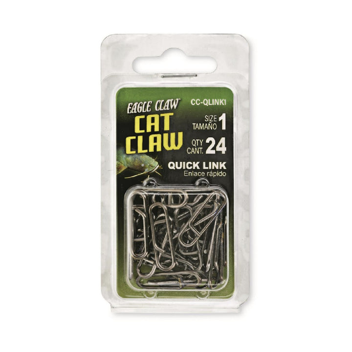 Close-up of Eagle Claw Cat Claw Quick Link in packaging