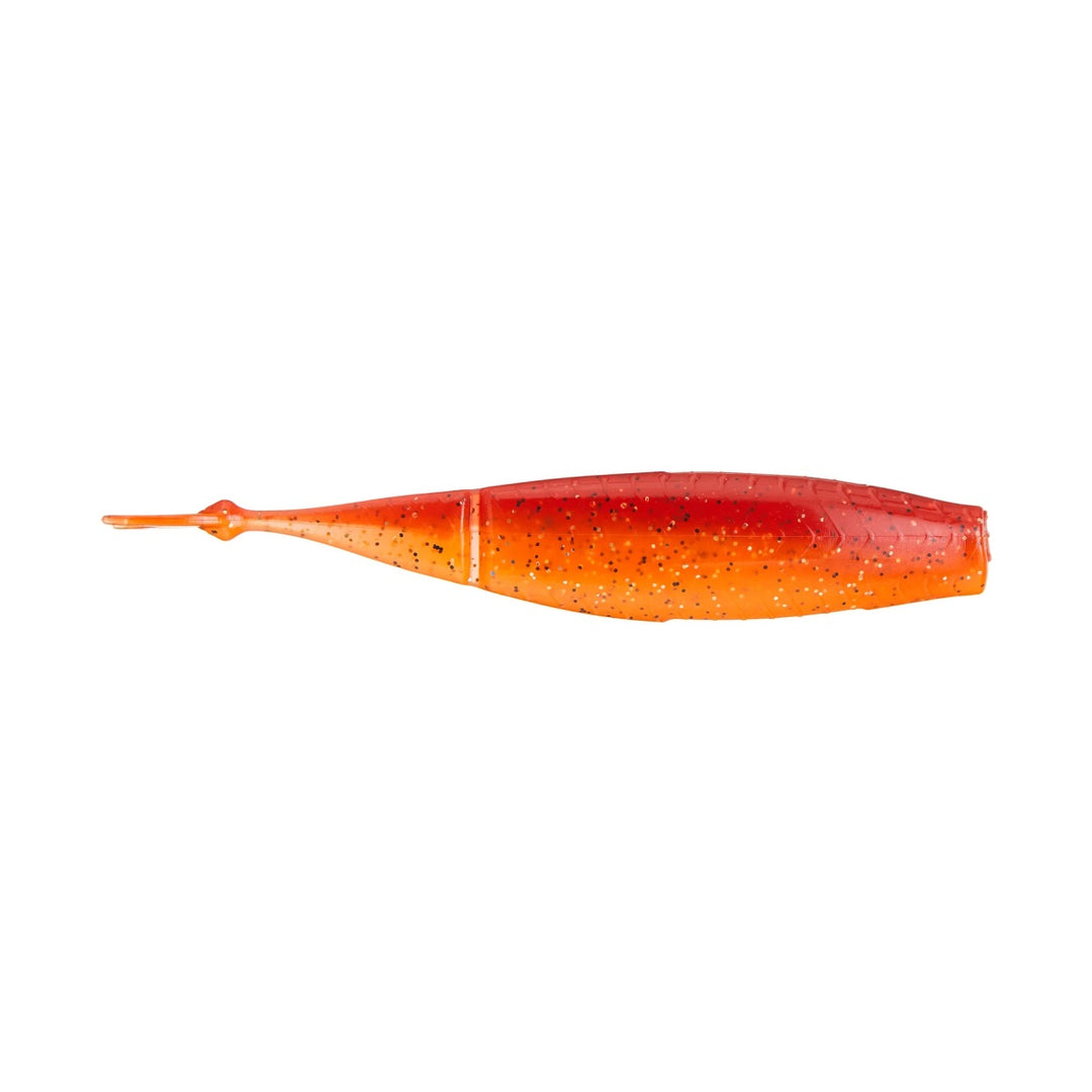 Close-up of 6th Sense Ozzie soft plastic showing ribbed body