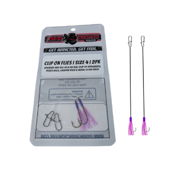 Fishing Addiction Clip-on Flies for jumbo perch