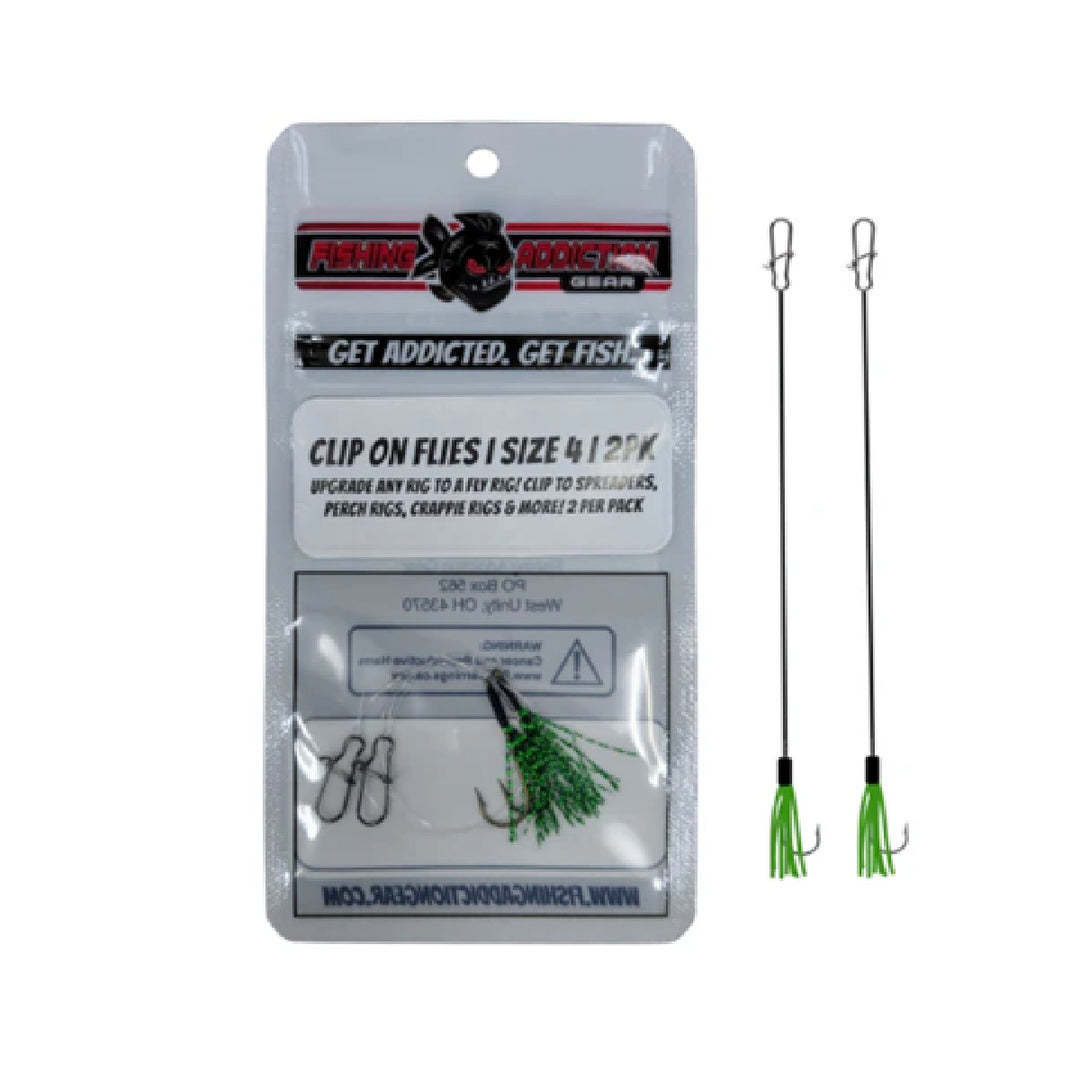 Fishing Addiction Clip-on Flies for jumbo perch