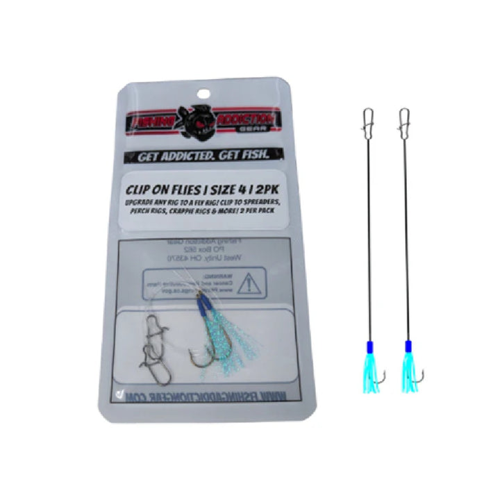 Fishing Addiction Clip-on Flies for jumbo perch