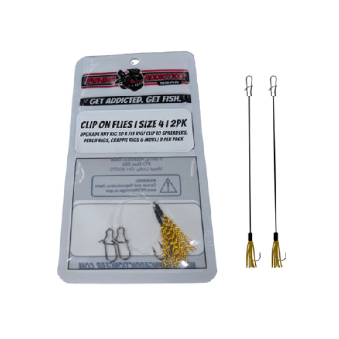 Fishing Addiction Clip-on Flies for jumbo perch