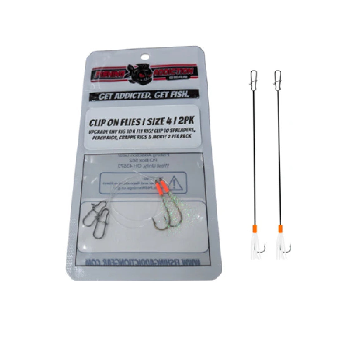 Fishing Addiction Clip-on Flies for jumbo perch