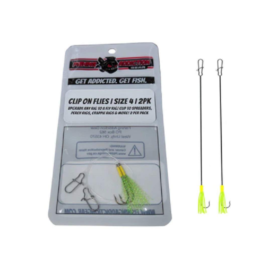 Fishing Addiction Clip-on Flies for jumbo perch